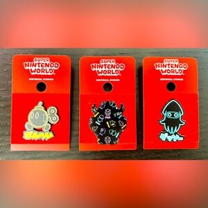 Super Nintendo World Pins Set